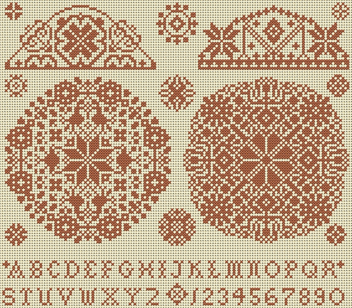 Quaker Cross Stitch Sampler PDF Chart/pattern Using Original Quaker