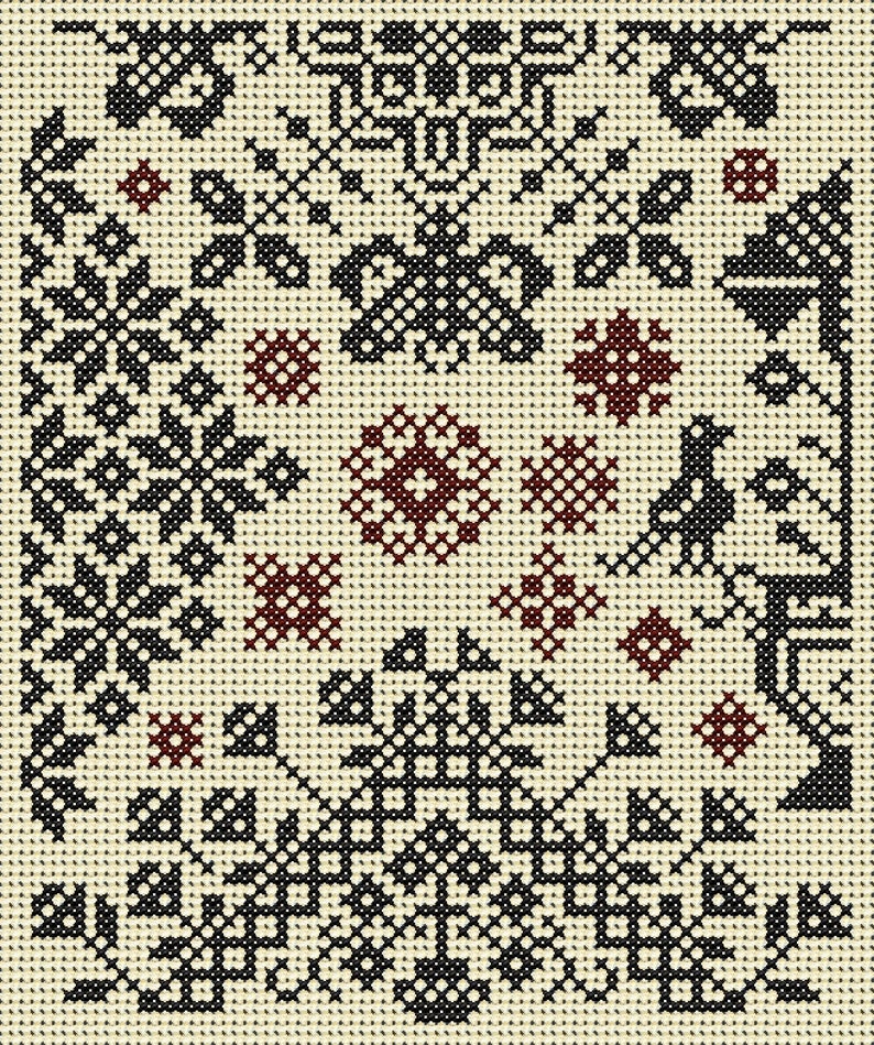 NEW BOOK Quaker Samplers in Cross Stitch PDF Book uses the beautiful medallion motifs and patterns to create lovely samplers to embroider image 5