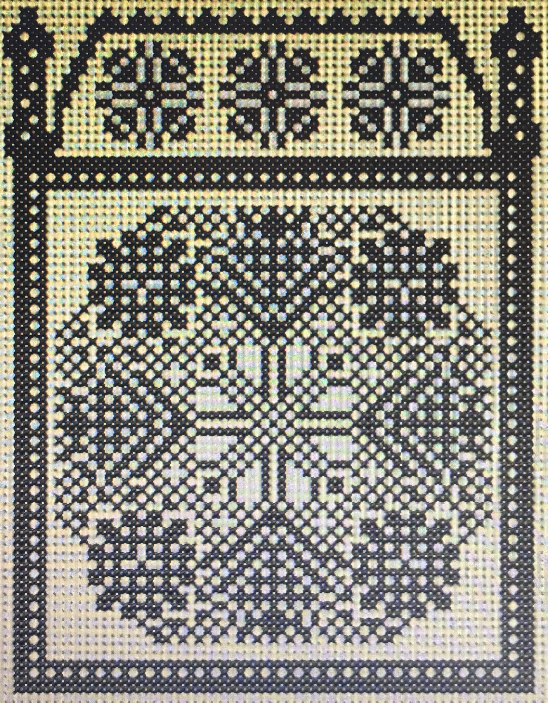 Quaker Cross Stitch Sampler chart/pattern using original Quaker motifs