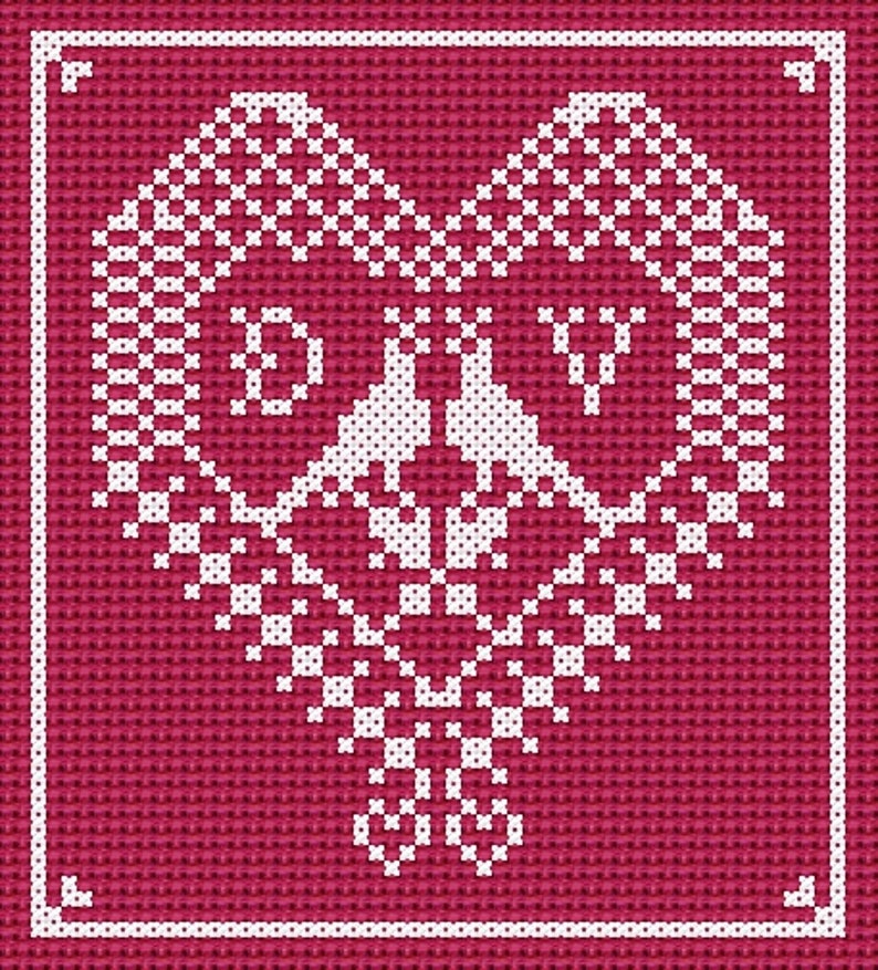 Quaker Cross Stitch Sampler Chart/pattern Using Original Etsy