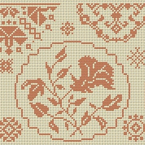 NEW BOOK Quaker Samplers in Cross Stitch PDF Book uses the beautiful medallion motifs and patterns to create lovely samplers to embroider image 4