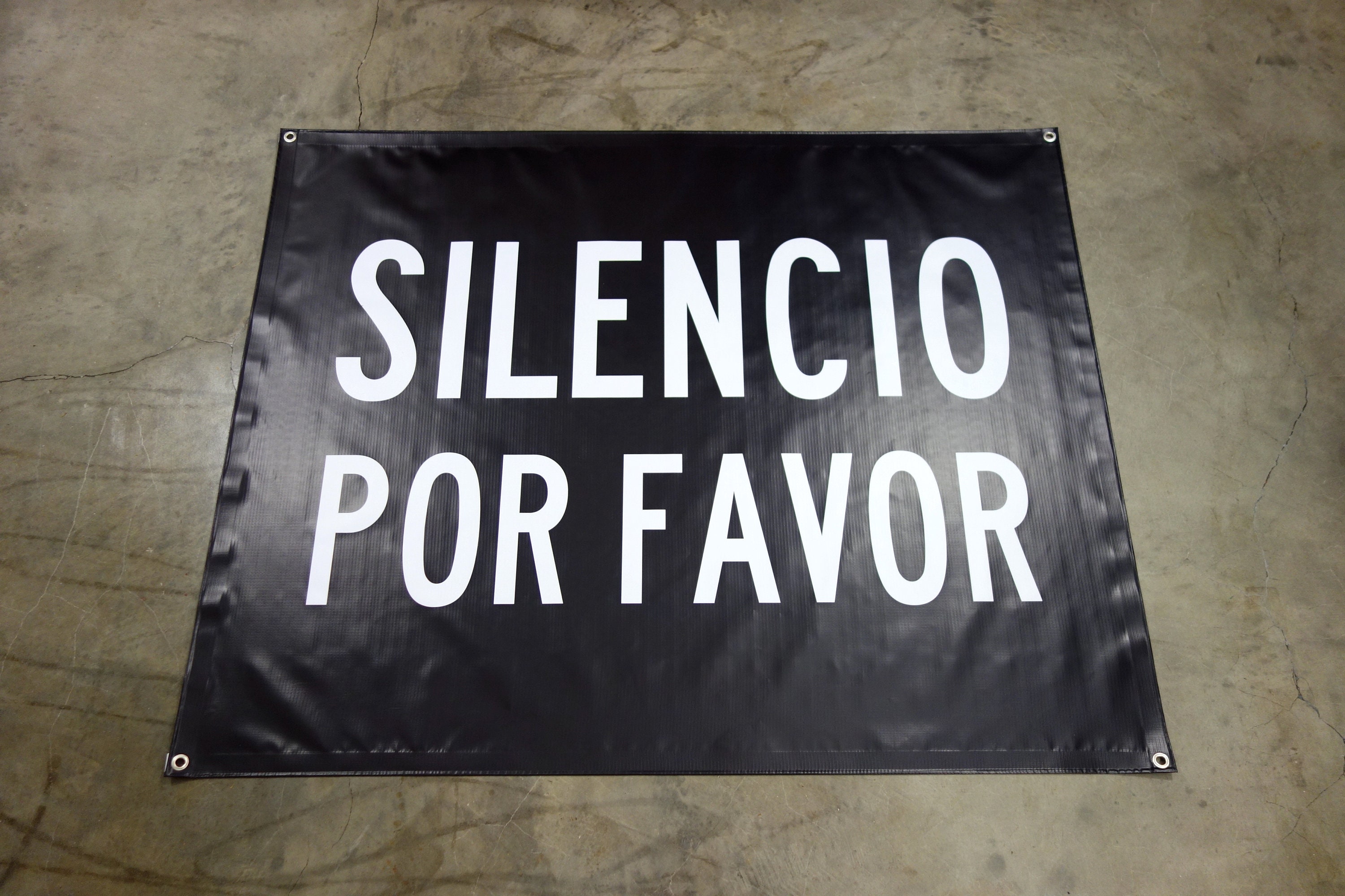 SILENCIO POR FAVOR 50x40 Vinyl Banner Etsy