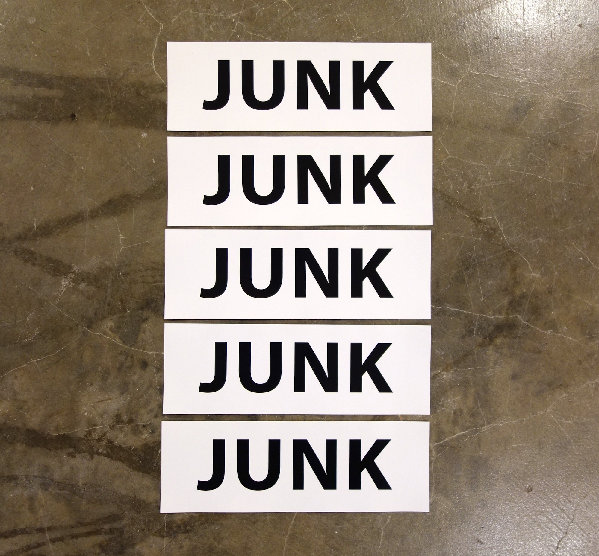 JUNK Stickers/Labels 3 x 9 5 Etsy