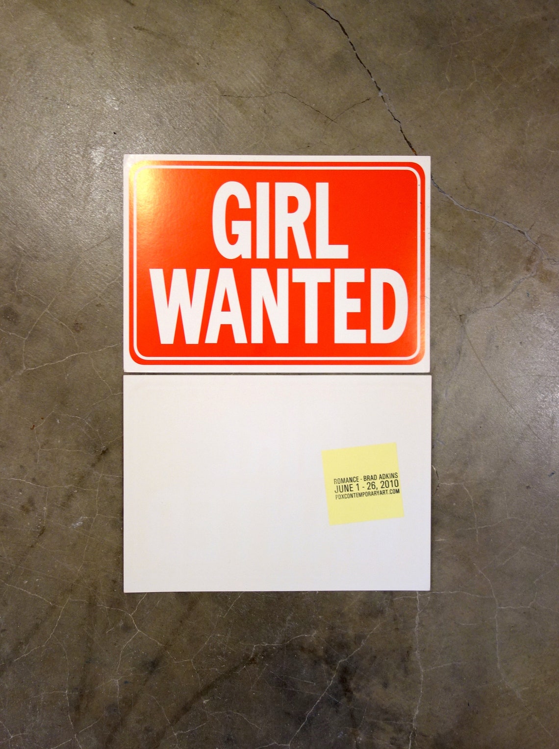 GIRL WANTED Cardstock Sign/Showcard 8 5/8 x 12 1/4 Etsy