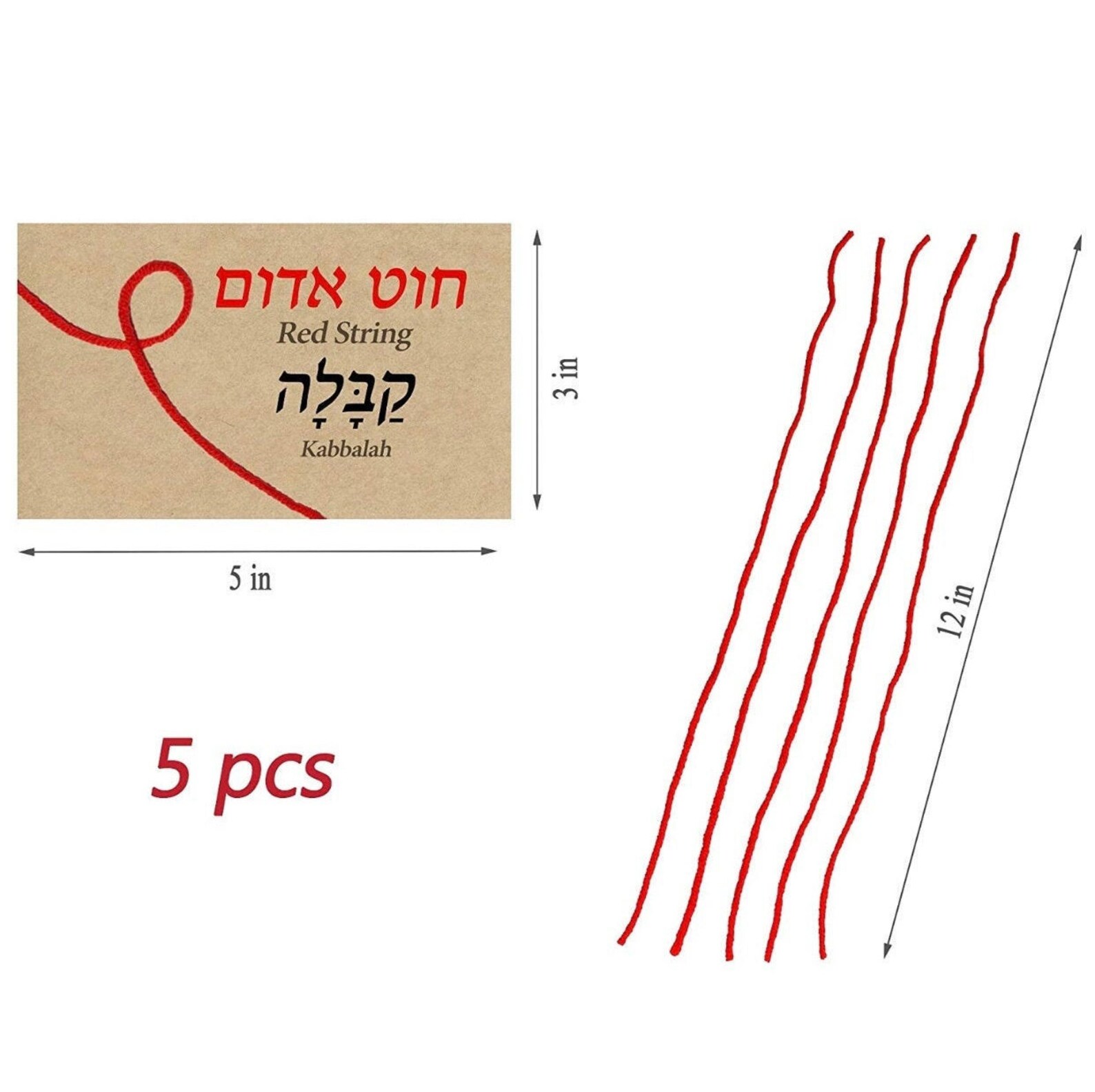 5 pcs original kabbalah red string blessed in israel etsy