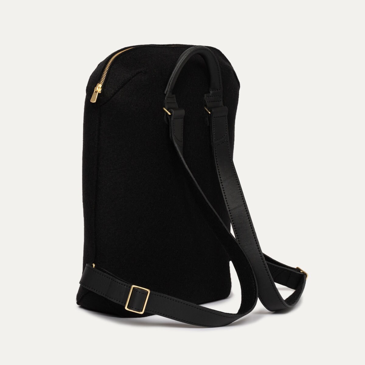 Made in FRANCE DUROC Luxury Backpack in Black Taurillon Leather by Anonyme  Paris