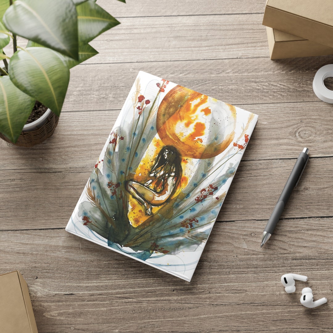 Hardcover Notebook With Puffy Covers, Art Print on Notebook, Dotted ...