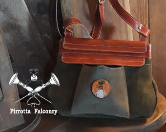 Falconry bag - Leather bag - Belt bag - Hunting bag - Japanese Bag - Genuine Italian Leather - Personalized Belt Bag - Made in Italy