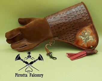 Falconry Glove - Leather Falconry Glove - Falconry Equipment - Falconry Gift - Medieval - Handmade in Italy