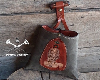 Belt bag, Customizable, Falconry bag, Medieval, Meat Pouch, Made in Italy, Italian leather, Gift for falconer