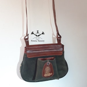 Falknereitasche - Ledertasche - Gürteltasche - Jagdtasche - Japanische Tasche - Echtes italienisches Leder - Personalisierte Gürteltasche - Made in Italy