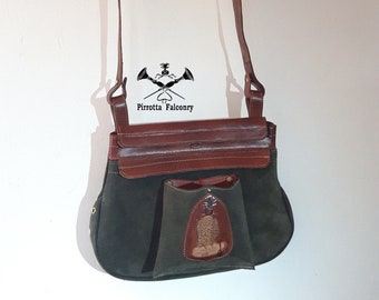 Falconry bag - Leather bag - Belt bag - Hunting bag - Japanese Bag - Genuine Italian Leather - Personalized Belt Bag - Made in Italy