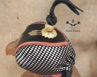 Cappuccio di falconeria, Falchi e falconi, Cappuccio arabo, Eccellente pelle Italiana, Fatto a mano in Italia, Accessori per falconeria