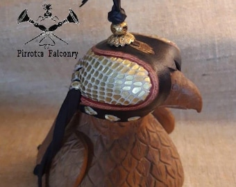 Cappuccio di falconeria, Falchi e falconi, Cappuccio arabo, Eccellente pelle Italiana, Fatto a mano in Italia, Accessori per falconeria