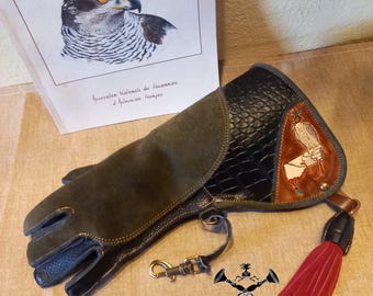 Guanto falconeria - Guanto da donna con rinforzo - Rievocazione storica - Guanto Medievale - Regalo falconiere - Fatto a mano in Italia