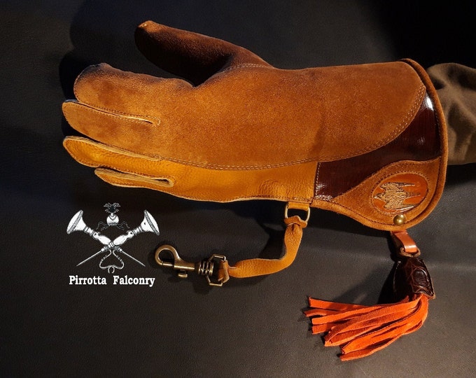 Featured listing image: Falconry glove - Falconry equipment - Medieval glove - Historical reenactment - Falconry gift - Handmade in Italy