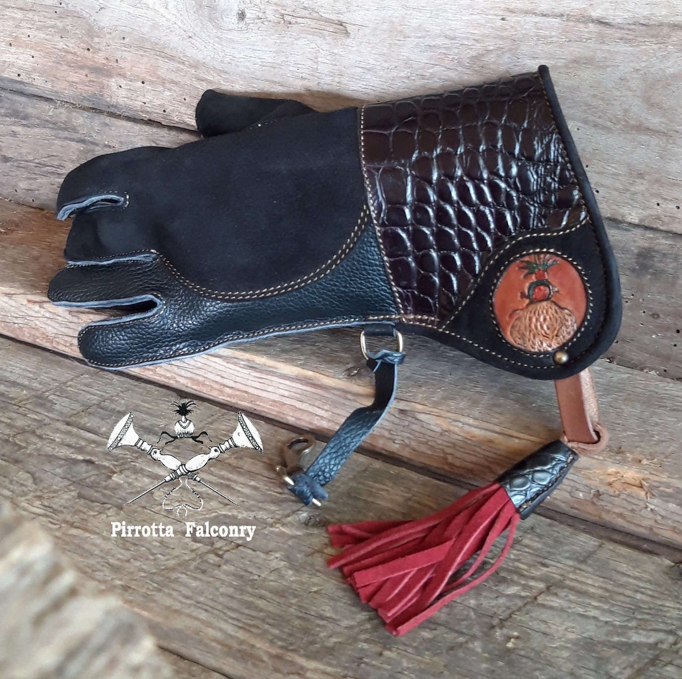 Falconry glove Falconry leather glove Falconry equipment Historical reenactment
