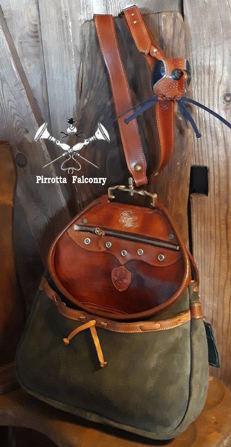 Falconry bag Leather bag Hunting bag Personalized Bag Genuine