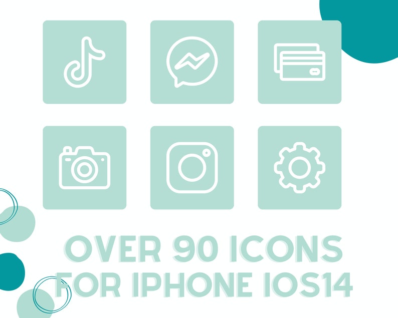 ios icons mint aesthetic