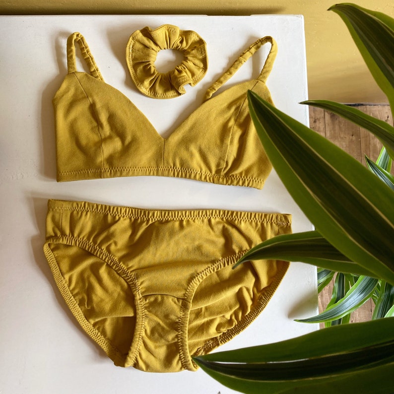 Sunflower Organic Cotton Lingerie Set | Etsy Canada