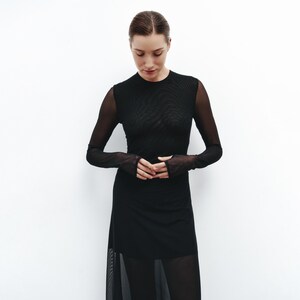 Black Long Lined Dress | Ladies Stylish Black Premium Quality Dress