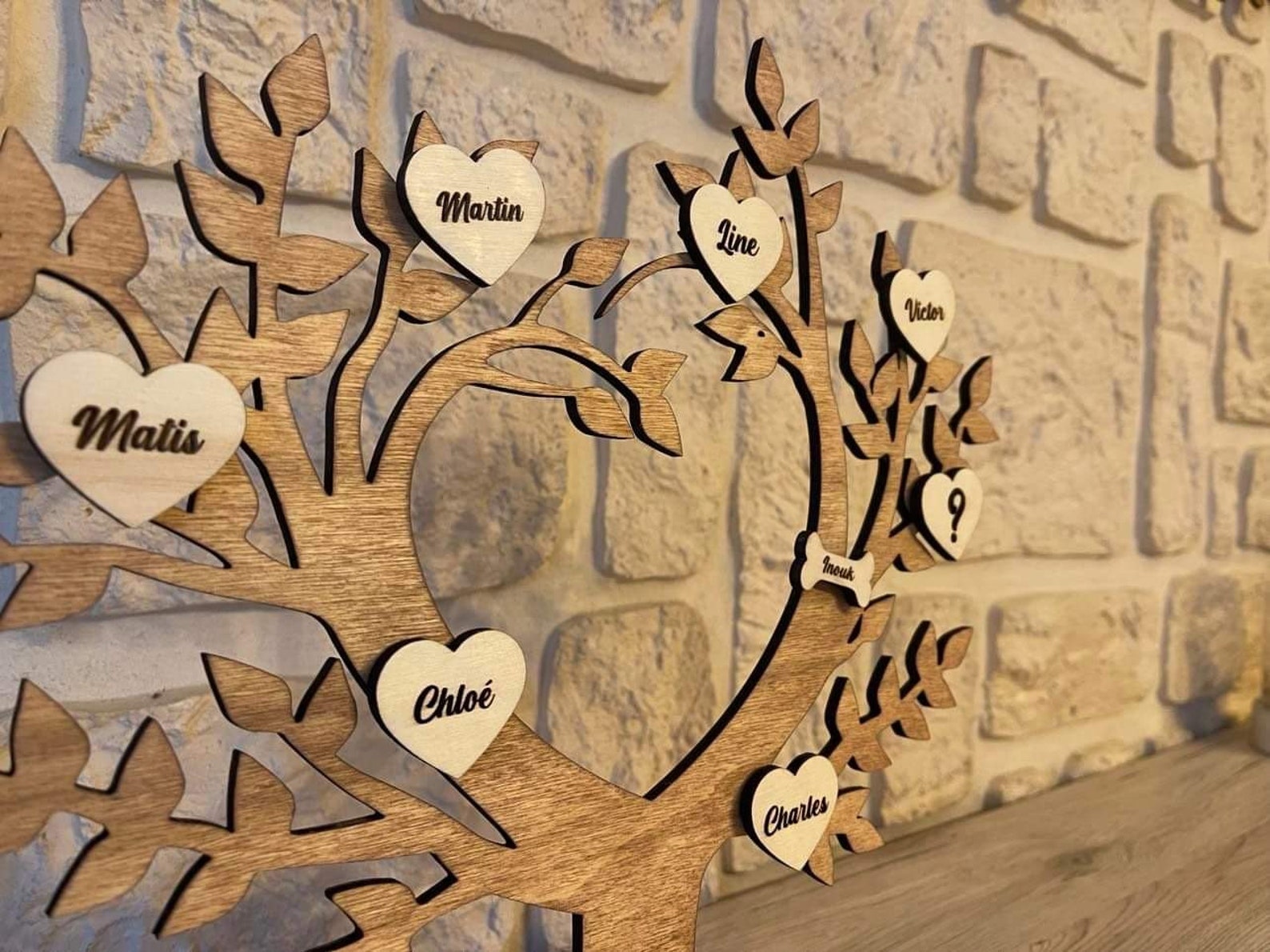 Arbre de vie en bois personnalisé avec prénoms - Etsy France