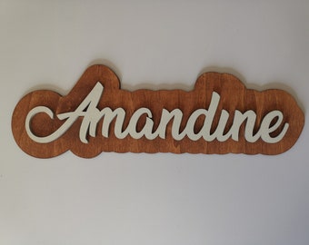 Personalised wood first name