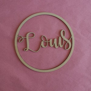 Personalized first name wood crown