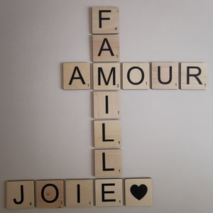 Lettre de scrabble géante Éco Mur - Éco Mur / Bois recyclé