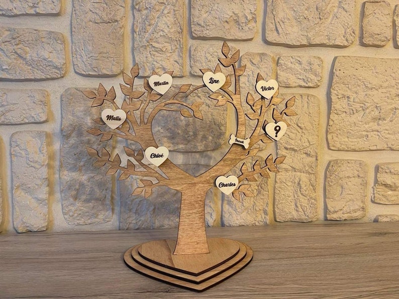 Arbre de vie en bois personnalisé avec prénoms - Etsy France