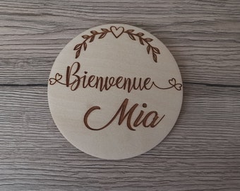 Carte étape bienvenue naissance bébé personnalisée