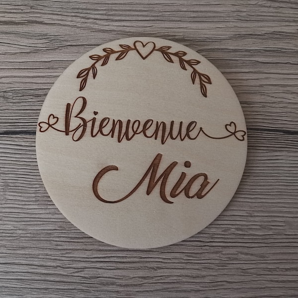 Carte étape bienvenue naissance bébé personnalisée