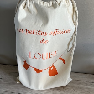 Sac à linge sale personnalisé, grand sac à linge en coton, grand pochon en  toile avec cordons pour les enfants -  France