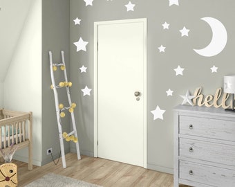 Stickers décoration mural chambre enfant lune étoiles