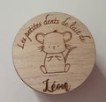 Personalized wooden tooth box product logo