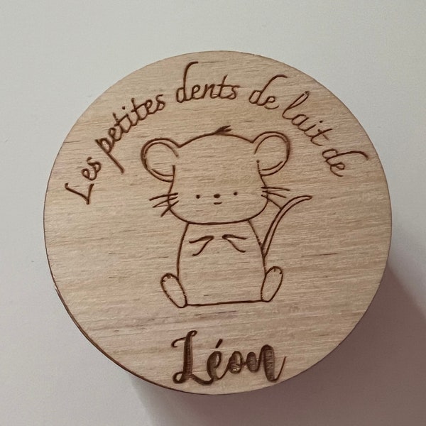 Boite à dents en bois personnalisée