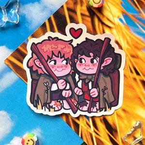 Sam en Frodo Lord of the Rings-sticker | LOTR / The Lord of the Rings / Sam en Frodo / Middle Earth / Tolkien / Hobbit