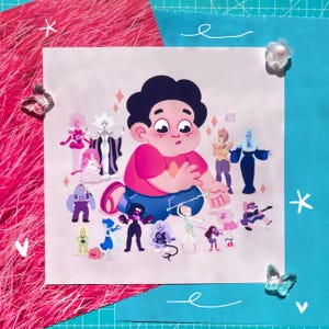 STEVEN UNIVERSE print/ Crystal Gems artwork/ Garnet/ Amethyst/Pearl/ SU illustration/ Artprint/ Cartoon