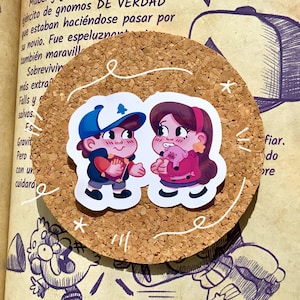 Pegatina de Mabel y Dipper Pines / Gravity Falls / Pines Twins