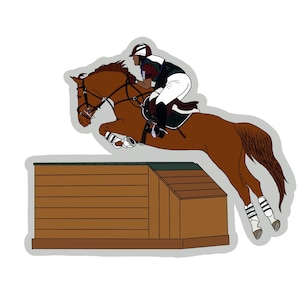 Chestnut Cross Country Horse Sticker