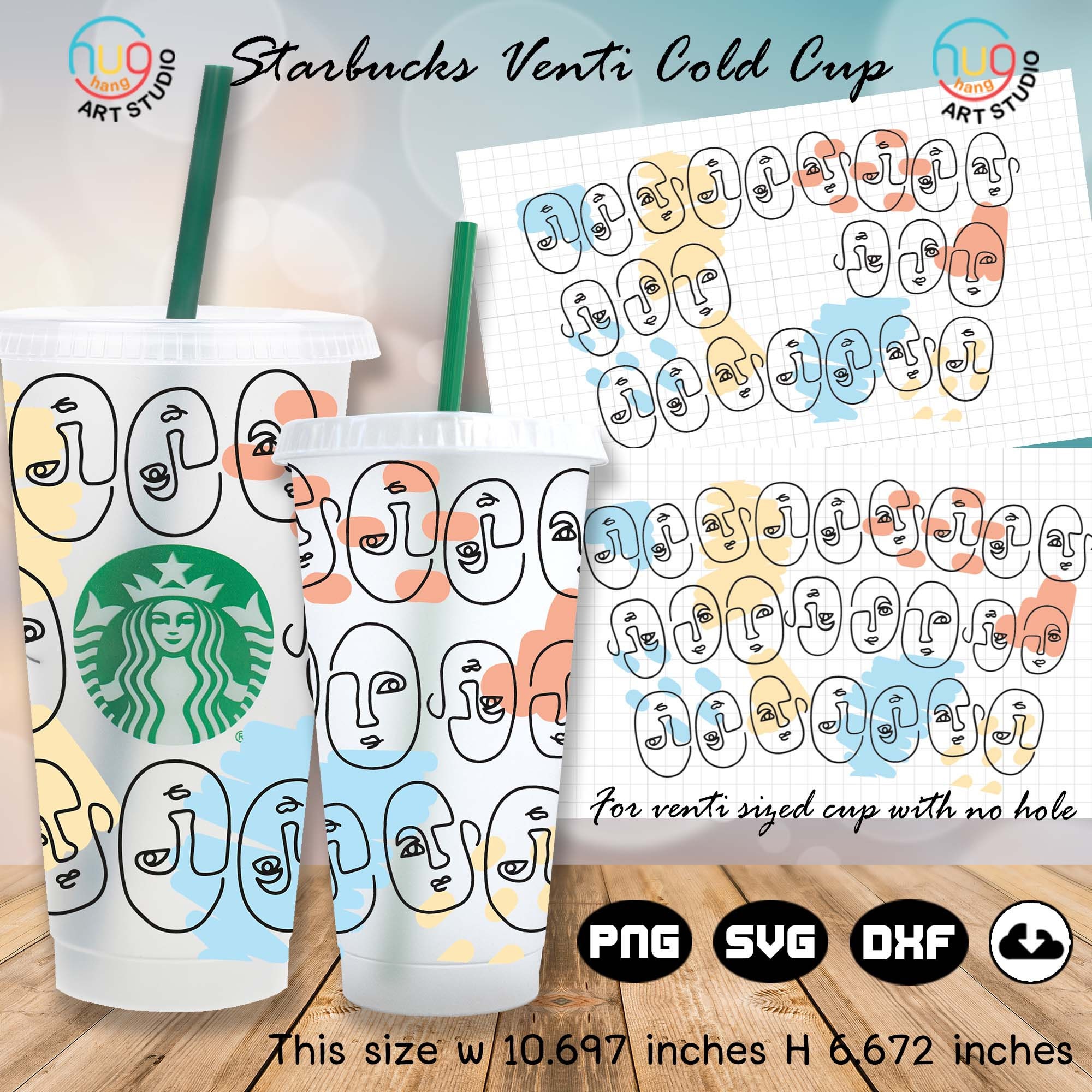 Pattern Starbucks Cup Svg – Starbucks Cold Cup Wrap SVG, Full Wrap For  Personalized Starbucks Cups, Cricut Cut Files