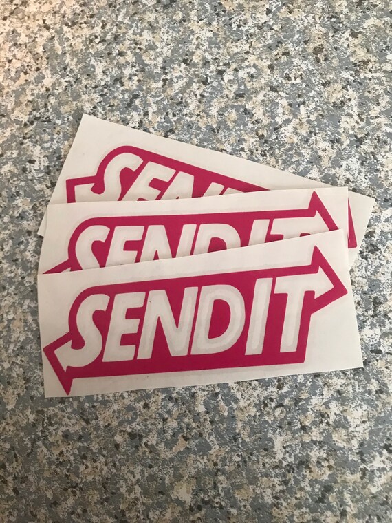 Send It Car Decals Pink Decals Decals For Her Funny Decals Etsy