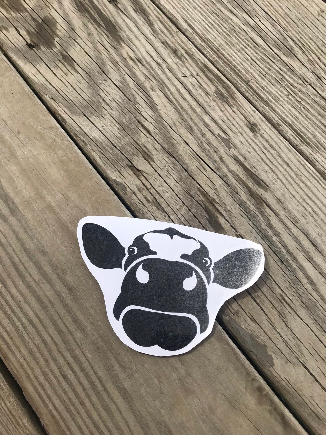 Cow Face Decal Cute Cow Stickers Cow Decals for Laptops Etsy