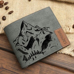 Cartera personalizada "Belleza de las Montañas" / Cartera personalizada "Naturaleza" para hombre y mujer / Idea de regalo para amantes de los viajes