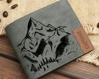 Beauty of the Mountains Personalized Wallet | Men's and Women's Nature Custom Wallet | Travel Enthusiast Gift Idea