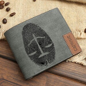 Cartera con huella dactilar de la balanza de la justicia / Cartera para abogados para hombres y mujeres / Cartera con símbolos legales / Regalo para estudiantes de derecho de abogados / Cartera con balanza de justicia