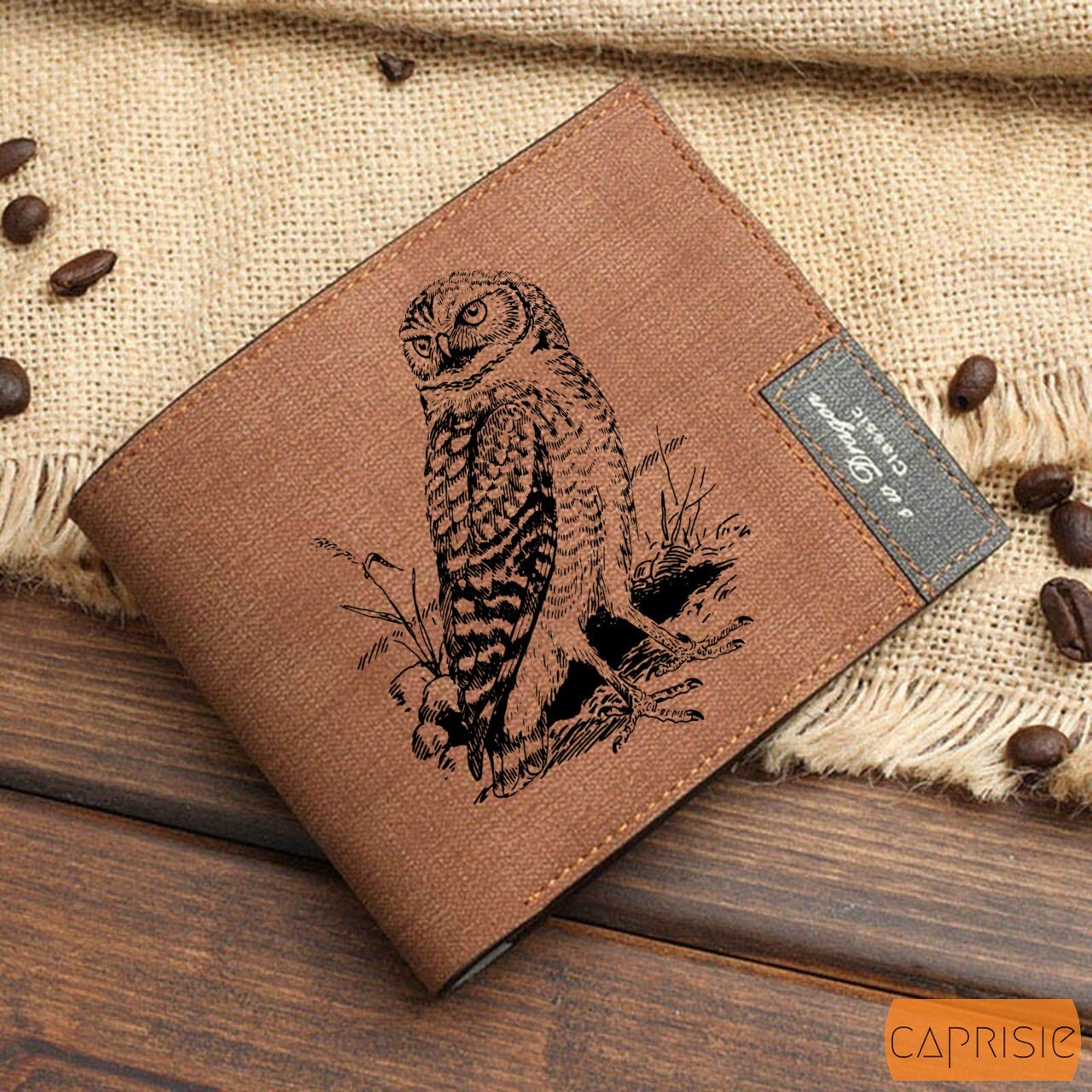 Forest Owl Design Wallet for Men & Women Wild Owl Wallet Etsy