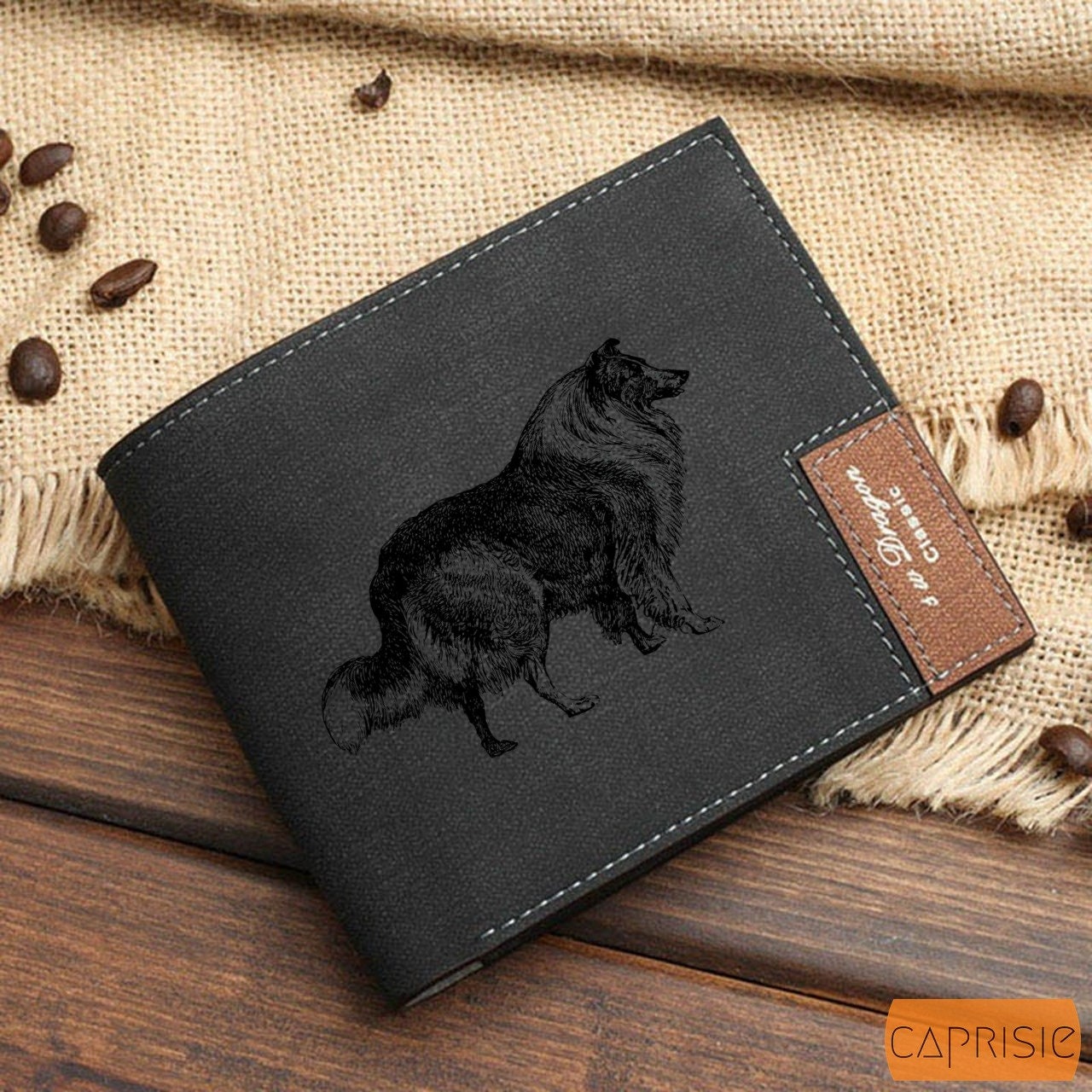 Collie Dog Design Wallet for Men & Women Shetland Sheepdog Etsy