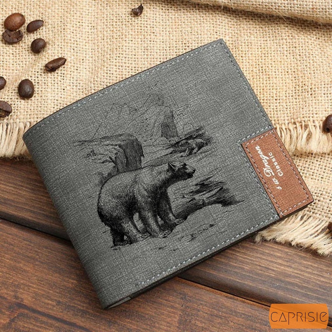 Polar Bears Design Wallet for Men & Women Wild Animals Etsy
