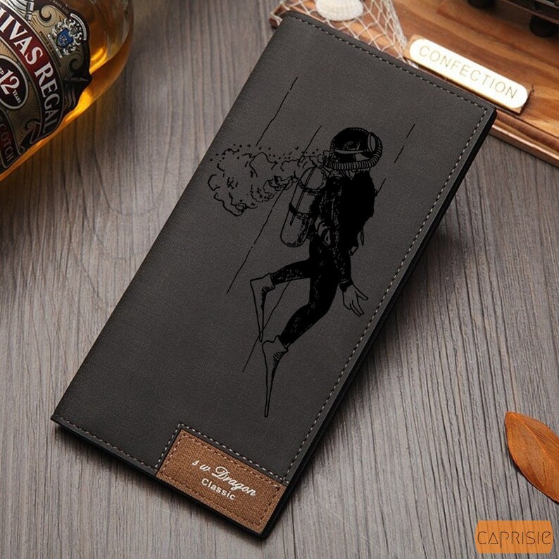 Scuba Diving Design Wallet for Men & Women Diver Diving Etsy